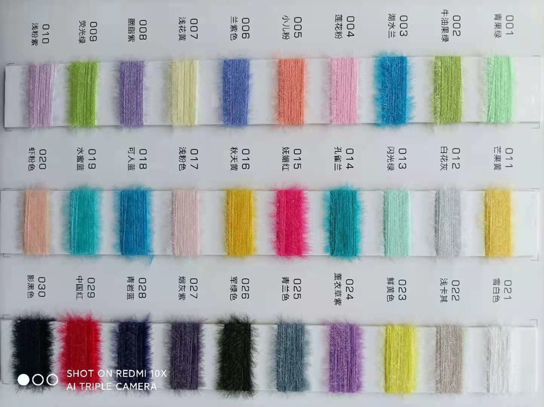 13Nm Nylon Velvet Fancy Yarn With Streight Pile For Sweater